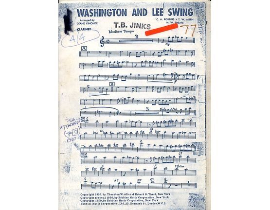 4860 | Washington and Lee Swing - Arrangement for Full Orchestra