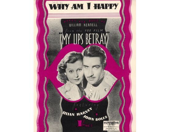 4860 | Why Am I Happy - From the Fox Film "My Lips Betray Featuring Lilian Harvey & John Boles