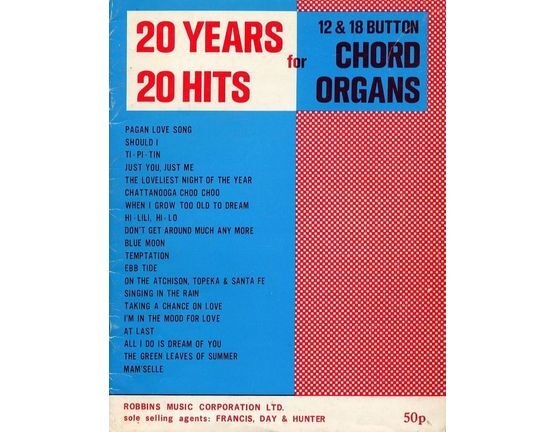 4861 | 20 years 20 hits - For 12 & 18 Button Chord Organs