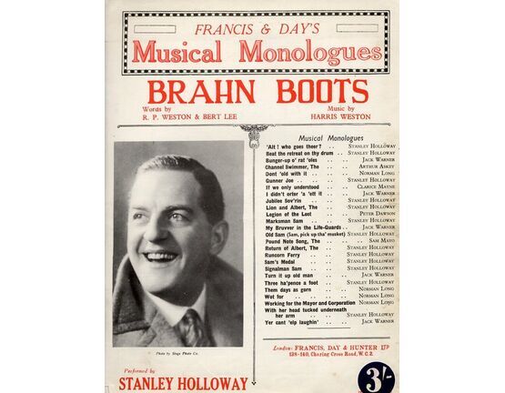 4861 | Brahn Boots - Francis and Days Musical Monologues - Featuring Stanley Holloway