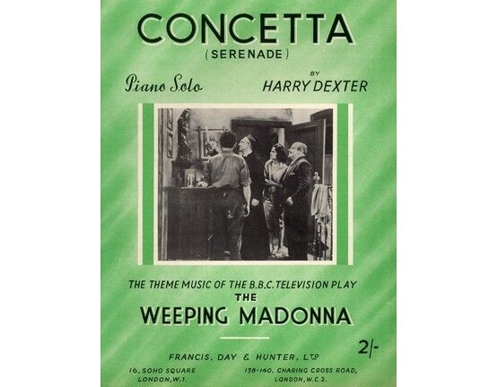 4861 | Concetta (Serenade) Piano Solo - The Theme music of the BBC television play The Weeping  Madonna