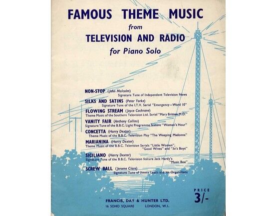 4861 | Famous Theme Music from Television and Radio for Piano Solo
