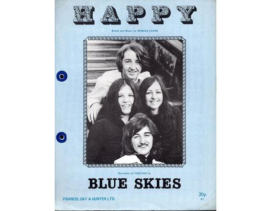 4861 | Happy - For Piano and Voice with chord symbols - Recorded by Blue Skies on Fontana