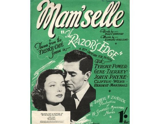 4861 | Mam'selle - from "The Razor's Edge" - Featuring Tyrone Power and Gene Tierney