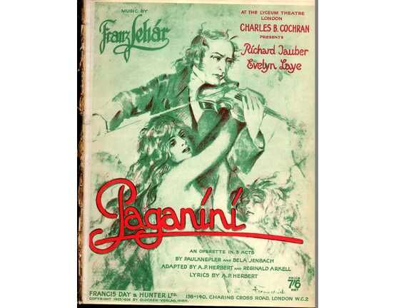 4861 | Paganini - An Operette in Three Acts - Vocal Score (with piano accompaniment)