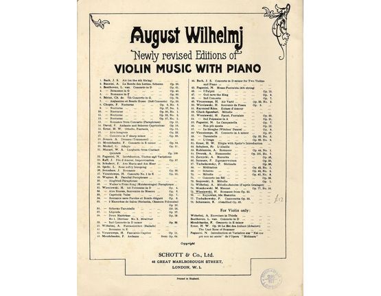 4864 | H. Wieniawski - Romance from Op. 22 - Newly Revised Editions of Violin Music with Piano Series - No. 75