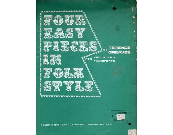 4890 | Four Easy Pieces in Folk Style - For violin and piano with seperate violin part