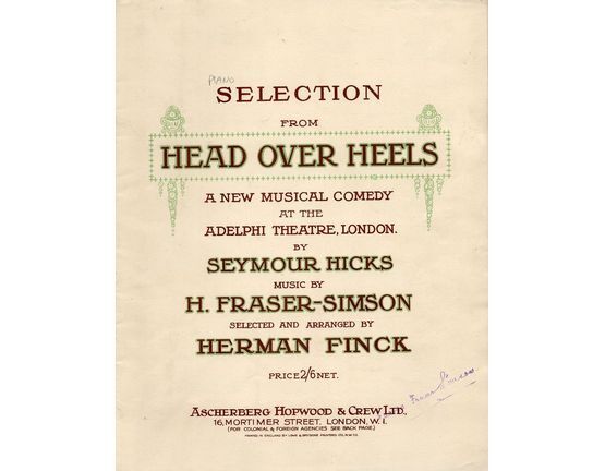 4895 | Head Over Heels - Piano Selection from the Musical Comedy