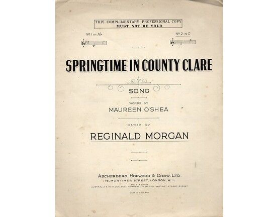 4895 | Springtime in County Clare - Song - In The Key of C Major - High Voice