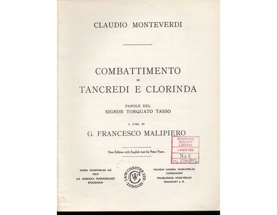 4900 | Monteverdi - Combattimento di Tancredi e Clorinda - Song for Miniature Orchestra and Voice