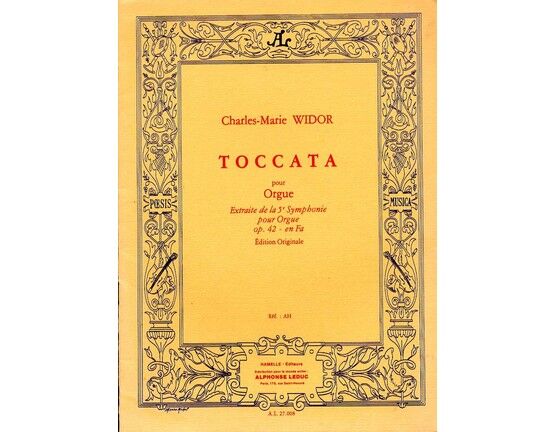 4903 | Toccata pour Orgue - Extraite de la 5e Symphonie pour Orgue - Op. 42, en Fa - Edition Originale