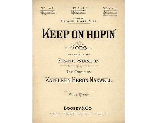 4921 | Keep On Hopin' - Song - In the key of F major for high voice
