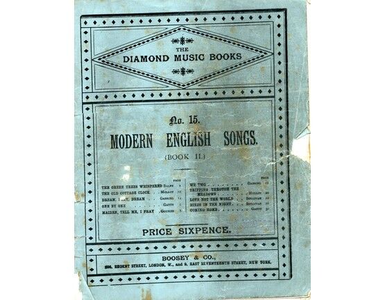 4921 | The Diamond Music Books - No. 15 - Modern English Songs (Book II)