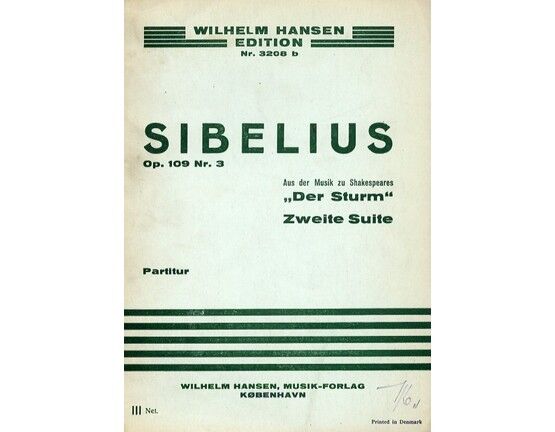 4946 | Aus der Musik zu Shakespears "Der Strum" - Zweite Suite fur kleines Orchester - Op. 109, No. 3 - Miniature Orchestra Score