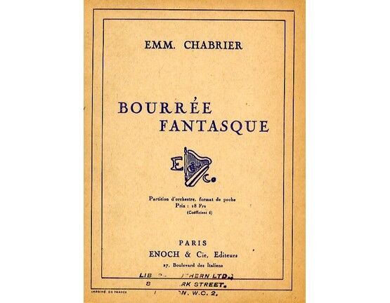 4949 | Bourree Fantasque - Miniature Orchestra Score