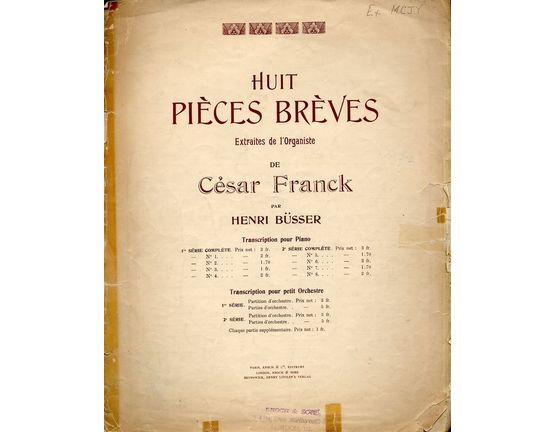 4949 | Huit Pieces Breves - Extraites de L'Organiste - 1re Series, No. 2 - Transcription Pour Piano
