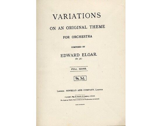 4970 | Variations on an Original Theme for Orchestra - Miniature Orchestra Score