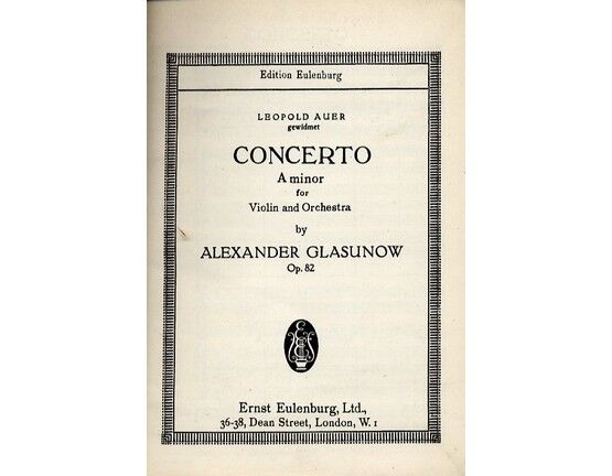 4975 | Concerto for Violin and Orchestra in A Minor - Miniature Orchestra Score