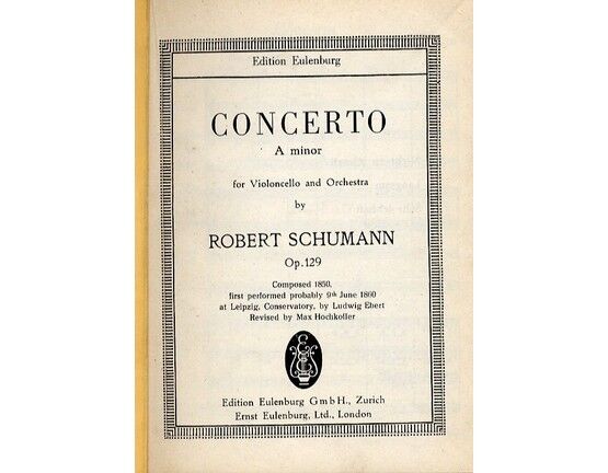 4987 | Concerto for Violoncello and Orchestra in A Minor - Miniature Orchestra Score
