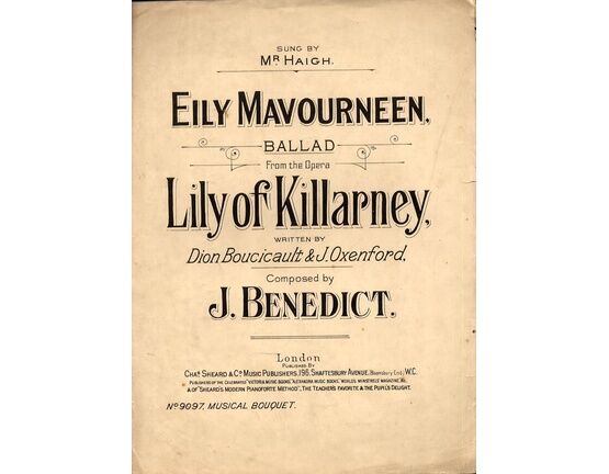 5 | Eily Mavourneen - From the Opera "Lily of Killarney" - Song in the key of E flat major for medium voice