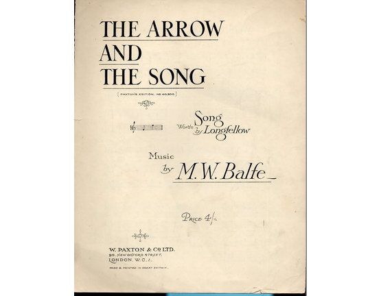 5 | The Arrow and the Song - Song in the Key of C major - Paxton's Edition, No. 40,300