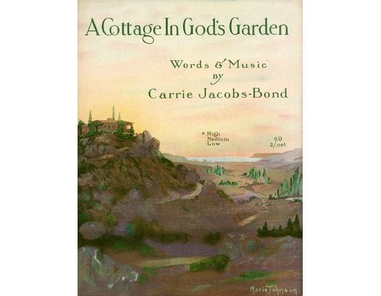 5002 | A Cottage In God's Garden - Song for High Voice with Piano Accompaniment