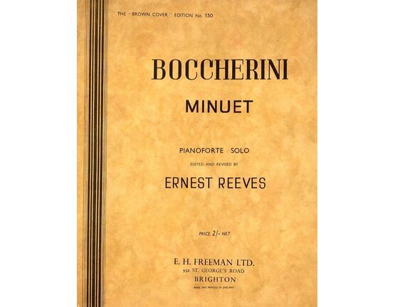 5021 | Boccherini - Minuet - Pianoforte Solo - Brown Cover Edition No. 130