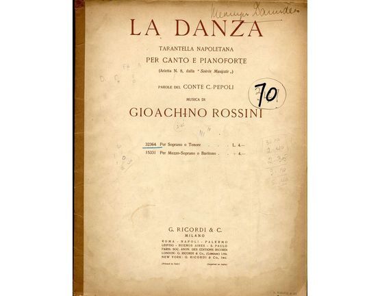 5038 | La Danza (Tarantella Napoletana) For soprano or tenor