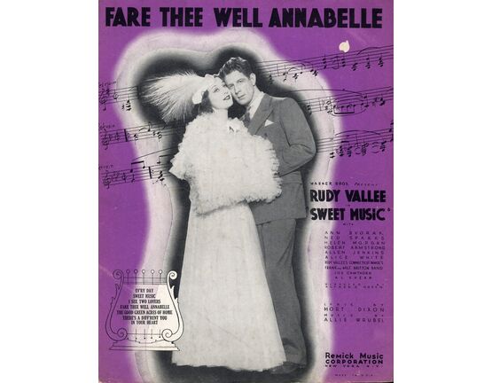 5047 | Fare Thee Well Annabelle - Song from 'Sweet Music' with Rudy Valee & Ann Dvorak