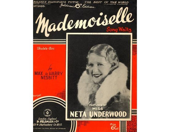 5047 | Mademoiselle - Song Waltz Featuring Miss Neta Underwood