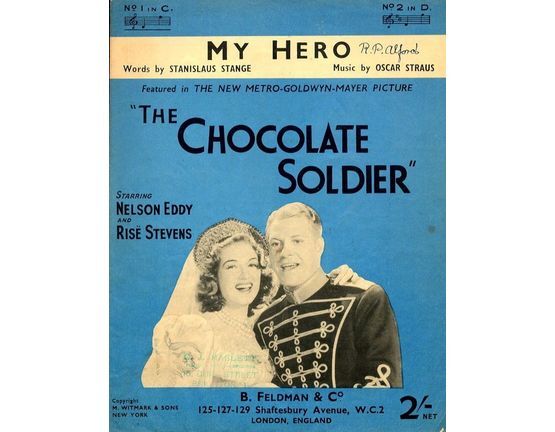 5047 | My Hero from the 'The Chocolate Soldier' - Key of C major for Low voice - Featuring Nelson Eddy and Rise Stevens