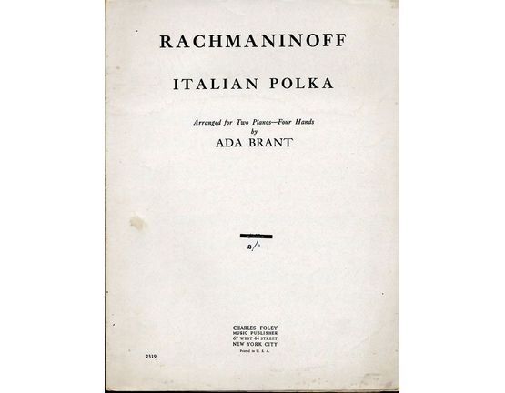 5063 | Italian Polka - Arranged for Two Pianos, Four Hands