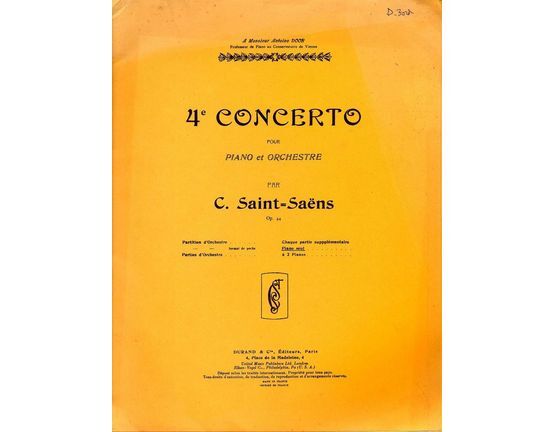 5083 | 4e Concerto Pour Piano Et orchestre - Op. 44 - Piano Reduction