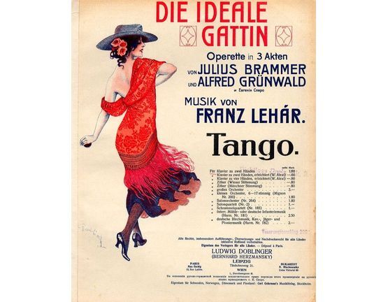 5085 | Tango aus der Operette "Die ideale Gattin" - For Piano Solo