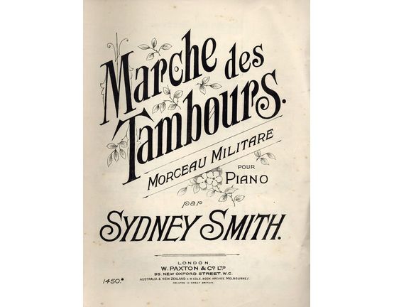 5086 | Marche Des Tambours -  Morceau Militaire - For piano solo