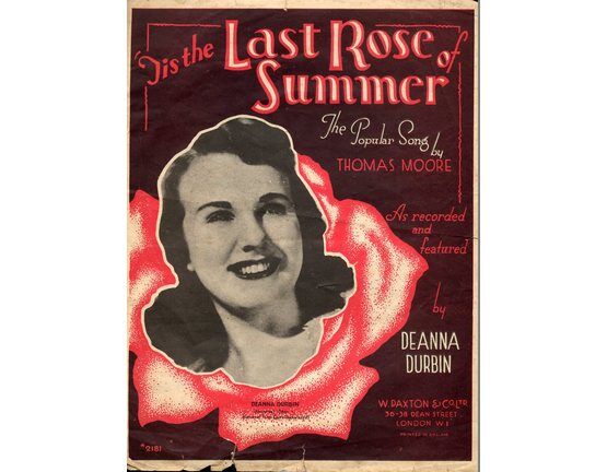 5086 | 'Tis The Last Rose of Summer - Sung by Deanna Durbin in "Three Smart Girls Grow up"
