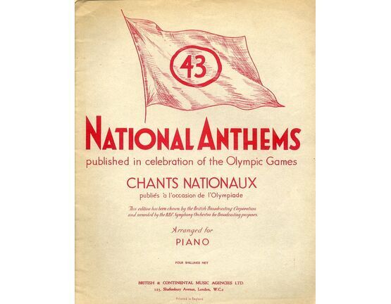 5138 | 43 National Anthems published in celebration of the Olympic Games - Piano Solo