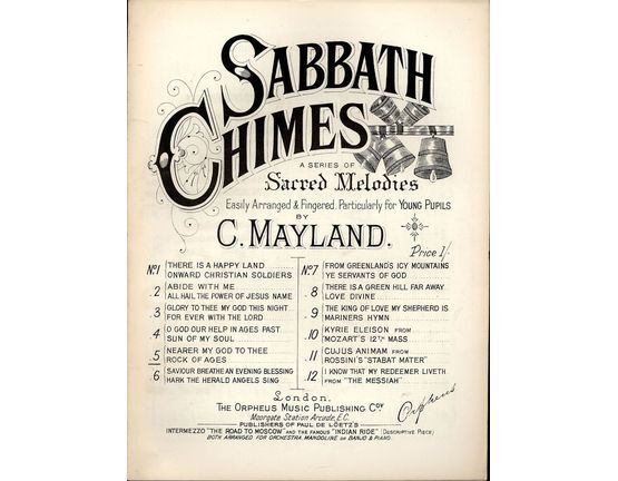5148 | Nearer to my God to thee and Rock of Ages - Sabbath Chimes Series of Sacred Melodies No. 5