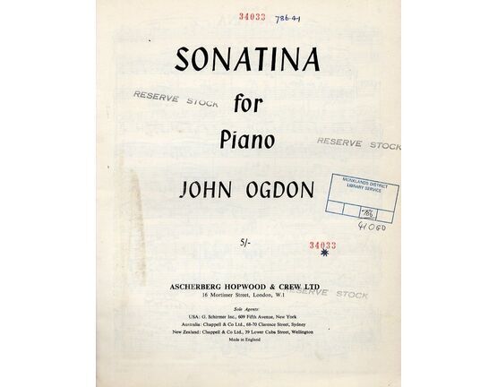 5167 | Ogdon - Sonatina for piano