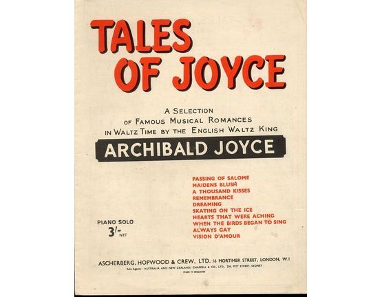 5167 | Tales of Joyce - A Selection of Famous Musical Romances in Waltz Time by the English Waltz King