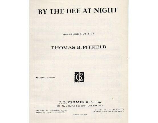 5183 | By The Dee At Night - Song for Piano and Voice