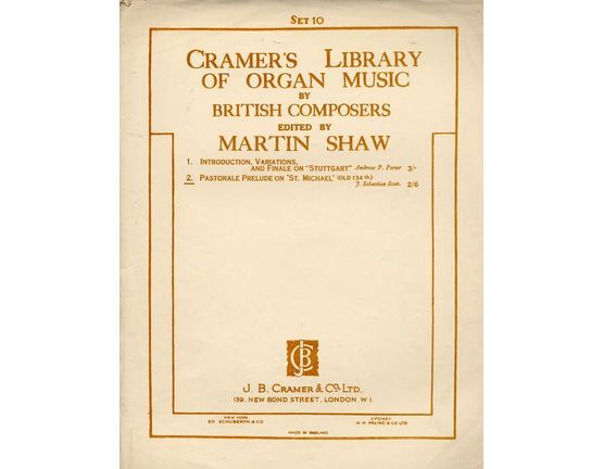 5183 | Pastorale Prelude on St. Michael (Old 134th) - Cramers Library of Organ Music by British Composers - Set 10