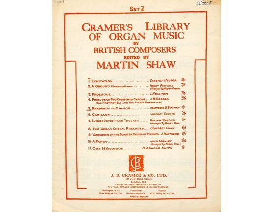 5183 | Rhapsody in C Major - For organ - From Cramer's library of Organ Music by British Composers - Set 2 - No. 5