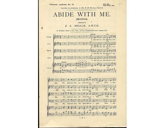5187 | Abide With Me - Anthem for mixed voice and Organ (TATB)