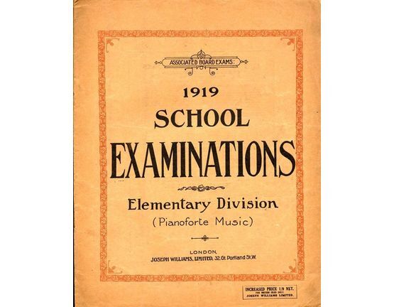 5193 | 1919 School Examinations Elementary Division (Pianoforte Music)