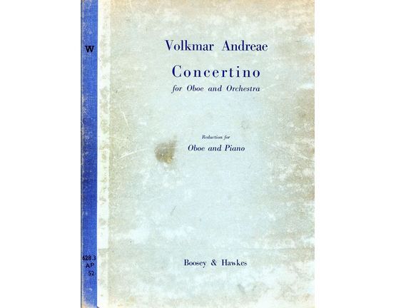 5197 | Concertino - For Oboe and Piano (reduced from orchestra)