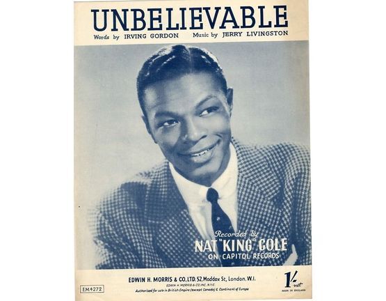 5263 | Unbelievable - Recorded by Nat "King" Cole on Capitol Records