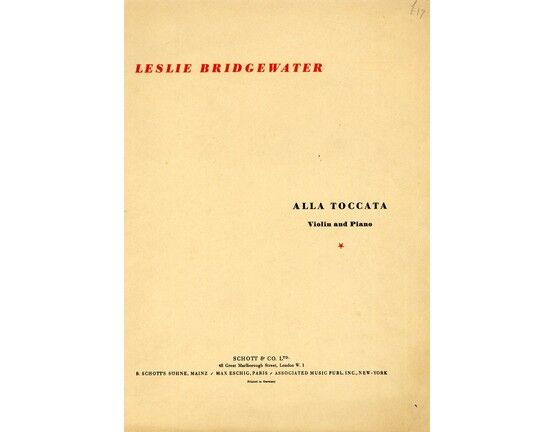 5278 | Alla Toccata for violin and piano with seperate violin part
