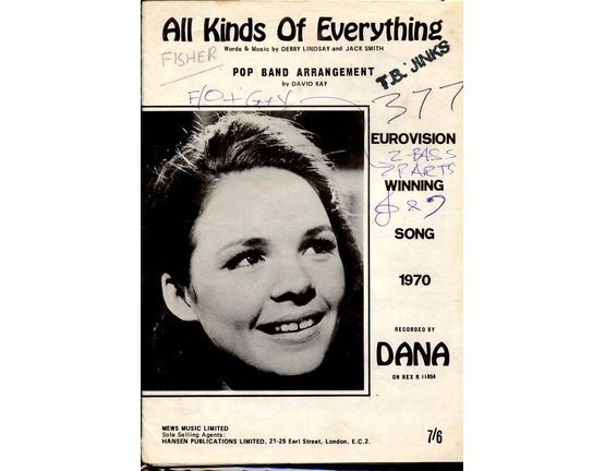 5280 | All Kinds Of Everything - Euro Vision Winning Song 1970 - Arrangement For Small Dance Band