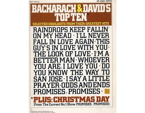 5280 | Bacharach and Davids Top Ten slected highlights from their Greatest Hits